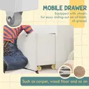 AIYAPLAY Kids Bookshelf, Bookcase Toy Storage Organiser with 3 Tier Shelves, Drawer, for Bedroom, Nursery, Playroom, Classroom, White image 5