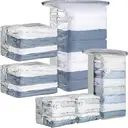 TAILI 6 Pack Vacuum Storage Bags, Cube Space Saver Bags Combo (3 Jumbo +3 Medium), Vacuum Seal Bags for Bedding, Clothing, Comforters, Blankets, Closet Oragnizer and Storage image 0