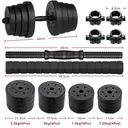 30KG Adjustable Dumbbells Barbell Set, Home Gym Free Weights for Full Body Training image 1
