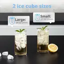 COMFEE' RCI12BL1UK(E) Countertop Ice Maker, 12kg in 24H, 8 Ice Bullets in 6-9 minutes, 2 Bullet Ice Sizes, Self-Cleaning Ice Machine with Ice Scoop & Basket, Suitable for Home/Kitchen/Office/Party image 5