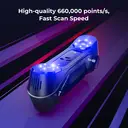 Creality Raptor Pro 3D-Scanner, hochpräziser 0,02 mm 3D-Scanner in Messgerätequalität für 3D-Druck mit Blau-/IR-Laser, kabellose Unterstützung, ideal für Reverse Engineering, Automobil, Körper- & Artefakt-Scanning image 4