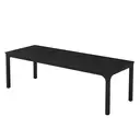 Tribesigns Schreibtisch, Computertisch, 200 x 70 x 75 cm, Doppelter langer Tisch, PC-Tisch, Bürotisch, Arbeitstisch, Esstisch, Büromöbel, Konferenztisch für Home Office, Schwarz image 5