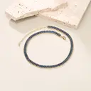 Ever Faith Blue Cubic Zirconia Thick Tennis Choker Necklaces image 3