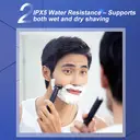 MSN Men's Electric Shaver – Multi-Function Shaver, Smart Beard Trimmer, IPX5 Waterproof, Wet & Dry Shave, Unique 3-Way Blade Design, Patented Enclosed Head, T8 image 2