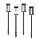 VIVREAL Lot de 4 lampes solaires carrées transparentes à filament de tungstène image 0