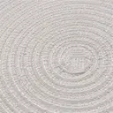 White Label 6 pieces, round 38cm woven placemats,Polyester patchwork outer ring three-strand placemat  White， anti-slip polyester Nordic placemats, suitable for home, kitchen, and dining table use, perfect for holiday parties, birthdays, weddings, and dinners image 9