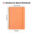 Jubiluu Carnet ligné A5 à spirales et couverture rigide florale - Beige orange image 2