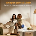 Magcubic Smart Projector, 8K Supported, Native 720P HD, 290 ANSI, Android 14, 5G WiFi 6 Bluetooth 5.4, 180° Rotation & Auto Keystone, Portable Projector for Home Cinema Bedroom Ourdoor Compatible with HDMI/USB/Phone/PS5/TV Stick, HY300Pro White image 7