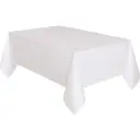 Unique Plastic Table Cover, White, 1.37 x 2.74m image 1