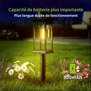 VIVREAL Lot de 4 lampes solaires carrées transparentes à filament de tungstène image 4