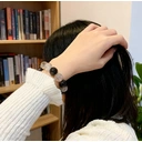 VoxorAI L8 Bracelet en cristal artisanal, aide à l'apaisement et au sommeil - Noir lune image 4