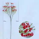Wei's Moment 5Pcs Artificial 
Flowers, Fake Flowers Silk Plastic Artificial Gypsophila Realistic Flower Arrangements Wedding Decoration Table Centerpieces Red image 3