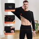 BAMBOO COOL Men's Thermal Underwear with Soft Fleece Lined Base Layer Cold Weather Top Bottom Gift Set M image 1