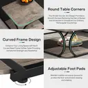 Tribesigns Square Coffee Table for Living Room, 100 x 100 x 50 cm, Living Room Table, Wood, Industrial Coffee Table for Living Room, Black Rustic Grey image 8