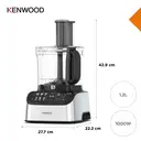 Kenwood MultiPro OneTouch 3-in-1 Food Processor, 1000W, Silver, 13 Accessories, Integrated Scale, FDM73.850SS image 5