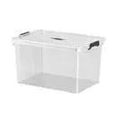 Thick Clear Plastic Storage Box 4 Pack 51x39x35cm image 0