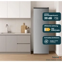 homeX FSN2041E-S Gefrierschrank – 204 Liter Nettokapazität, 4-Sterne-Gefriertruhe, freistehend, Temperaturregelung, Super-Frost-Funktion, leise, 39 dB, Silber [Energieeffizienzklasse E] image 8