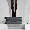 28" Large ABS Hard Shell Suitcase, Lightweight 4-Wheel Check-in Hold Luggage with Combination Lock (Grey) image 4