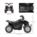 AIYAPLAY Electric Car for Kids, Honda Licensed Kids Electric Quad Bike, 6V Ride on Car ATV Toy with LED Light, Horn Black image 7