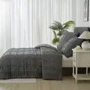 MEEALLHOME Parure de lit tuftée gris foncé - 1 housse 260 x 240 cm et 2 taies 65 x 65 cm image 4