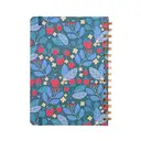 Jubiluu Carnet ligné A5 à spirales et couverture rigide florale - Berry Floral image 1