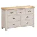Drawer Chest Windermere 7 Drawers Oak Top Grey/Natural image 2