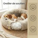 SONGMICS Lit donut et coussin lavable pour animaux kaki - 80 cm   image 5