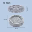 SONGMICS Panier pour chien avec bords surlevés rond gris clair - 90 x 20 cm image 8