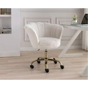 CHAIRUS Ya-Home Chaise de bureau pivotante à hauteur réglable en forme de coquillage - Blanc image 5