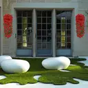 4Pcs 28.7in/72.8cm
Artificial Hanging Flowers for Outdoors Fake Plants Decoration,Faux Silk Colorful Daisy Eucalyptus Realistic for Outside Home Planter Porch Patio Yard Decor(red) image 8