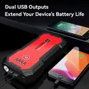 Porbi S901 Car Jump Starter 1500A Peak Portable Jump Starter Power Pack, 14000mAh Battery Booster for 12V Petrol & Diesel Vehicles, SUV, Van & Motorcycle, QC3.0 18W Fast Charge Power Bank with LED Emergency Light image 5