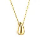 18K PVD Gold Stainless Steel Teardrop Pendant Necklace, 40+5cm Minimalist Waterdrop image 1