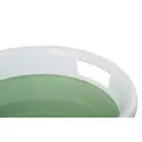 Maison by Premier Oval Collapsible Laundry Basket in Green and White image 4