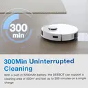 ECOVACS DEEBOT N20 Robot Vacuum Cleaner with Mop - White, 8,000Pa, Anti-Tangle Technology, 300 Mins Runtime, 20mm Threshold Climbing, TrueMapping, Intelligent Path Planning image 2