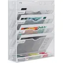 Senhoglb Porte-documents mural en maille, format A4, 6 niveaux, blanc, offre spéciale Nouvel An, idées cadeaux top image 0