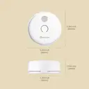 HEIMAN Smoke Detector, Radio Networkable, Wireless Smoke Detector Max. 40 Networkable Fire Alarms, 85 dB, 10 Year Battery, EN14604, with Mute Switch (Model 2SA-1 Piece) image 2