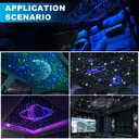 Kit d’Éclairage de Plafond Starlight Voiture 4 Couleurs 12W 1000pcs*0.02in*9.8ft avec Application & Télécommande RF, Fibres Optiques RGBW pour Toit Étoilé, Moteur 4 Ports à Effet Sonore pour Décoration Auto / Maison image 4