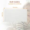 LeBonsoir Lot de 2 serviettes de bain 100 % coton, lange en mousseline pour bébé - coton 6 plis doux pour peaux délicates - 70 x 140 cm grand format - absorbantes, durables, douces - pour nouveau-nés et tout-petits - Blanches, Lot de 2 (2 serviettes de bain) image 2