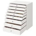 SONGMICSHOME  Jewellery Box, 8-Tier Jewellery Organiser with Drawers, Large Capacity, Jewellery Storage, Modern Style, Gift for Loved Ones, Cloud White image 0