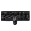 RAPOO X1800PRO Ensemble clavier et souris sans fil, disposition QWERTY US, 2,4 GHz, résistante aux éclaboussures, 1000 dpi optique, batterie longue durée, disposition française - Noir image 1