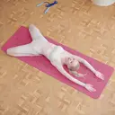 MISS LULU Good Nite Yoga Mats 6 mm Yoga Mat Gymnastics Mat TPE Sports Mat Non-Slip Fitness Mat Training Mat Pilates Mat for Yoga Pilates Training 183 x 61 x 0.6 cm Plum 183*61*0.6cm image 6