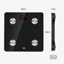 SENSSUN Body Fat Scales Digital Personal Scales with App, Smart Scales Bluetooth Body Analysis Scales with Body Composition Function, 150 kg/330 LB, 26 x 26 cm, LED Display (Black) image 1