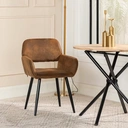 URBAN MEUBLE Lot de 2 Chaises de Salle à Manger en Similicuir Daim image 6