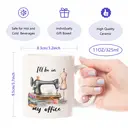Alphynix 1pc 11oz White Mug with "I'LL BE IN MY office" Pun & Detailed Sewing Notions, Whimsical Christmas or Thanksgiving Gift for Crafters image 7