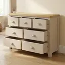 Drawer Chest Windermere 7 Drawers Oak Top Grey/Natural image 6