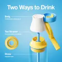 CHaKOLAB Insulated Stainless Steel Water Bottle with Two Strap | BPA-Free Leak Proof | 17oz Bottle with Spout Lid & Straw | Milk Pudding image 1