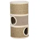 PawHut Cat Scratching Barrel Kitten Tree Tower for Indoor Cats Pet Furniture Climbing Frame Covered with Sisal and Seaweed Rope Cozy Platform Soft Plush image 0