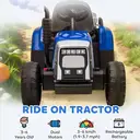 HOMCOM Kids Electric Car, 12V Electric Ride on Tractor and Trailer with Detachable Trailer Remote Control, USB, Horn, Lights, image 1