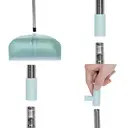 26cm Blue Dustpan and Broom Set with 75cm Iron Handle, 75mm Bristles, Stand-Up Combo image 3