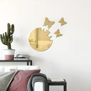 WhereHike Lot de 4 stickers miroir muraux en PVC Papillons dorés - 19 x 19 cm image 4